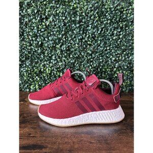 Adidas NMD R2 Women Size 7.5 Red Gum Boost White R2 CQ2404 Athletic Sneakers